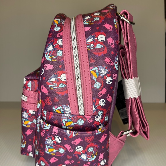 The Nightmare Before Christmas Jack and Sally Hearts Mini-backpack (Loungefly) - Picture 4 of 7